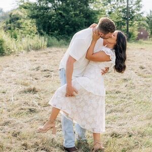 Petal & Pup White Lace Midi Dress